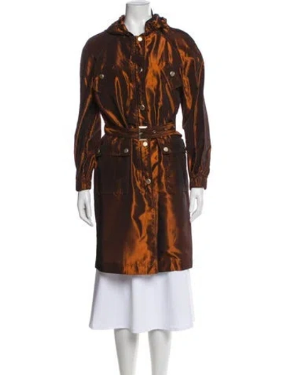 Pre-owned St John Trench Coat In Brown