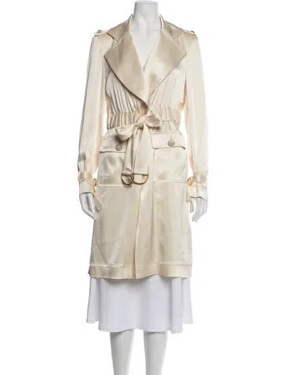 Pre-owned St John Trench Coat In Gold