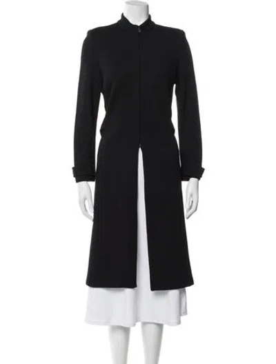 Pre-owned St John Trench Coat In Gray