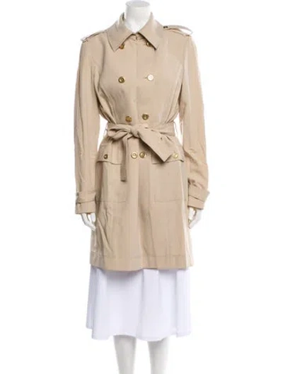 Pre-owned St John Trench Coat In Neutral