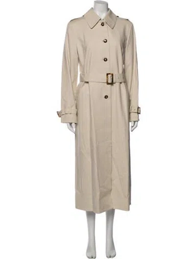 Pre-owned St John Trench Coat In Neutral