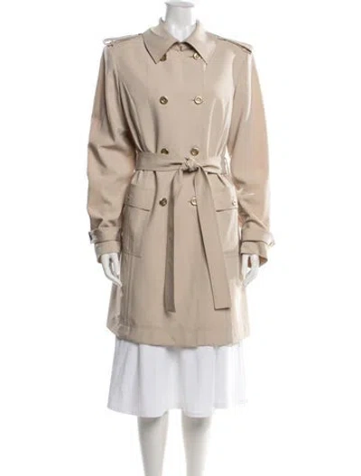 Pre-owned St John Trench Coat In Neutral