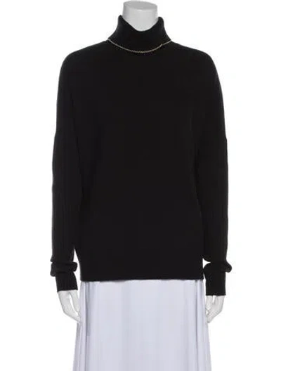 Pre-owned St John Turtleneck Sweater In Black