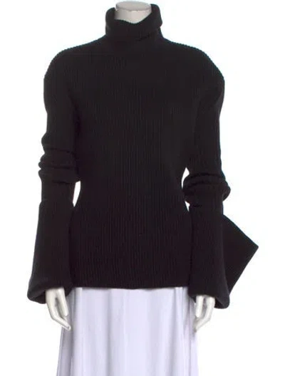 Pre-owned St John Turtleneck Sweater In Black