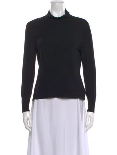 Pre-owned St John Turtleneck Sweater In Black