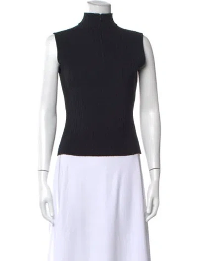 Pre-owned St John Turtleneck Sweater In Black