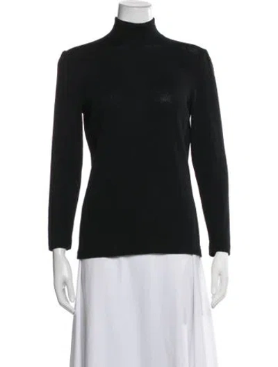 Pre-owned St John Turtleneck Sweater In Black