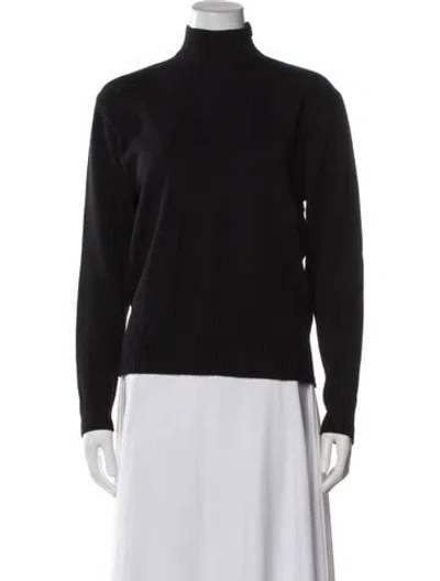 Pre-owned St John Turtleneck Sweater In Black