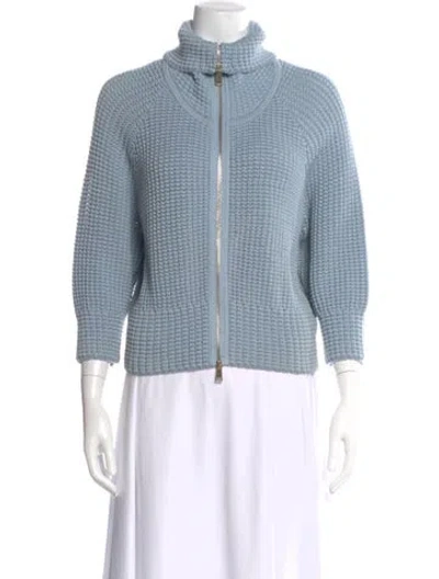 Pre-owned St John Turtleneck Sweater In Blue