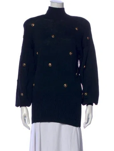 Pre-owned St John Turtleneck Sweater In Blue