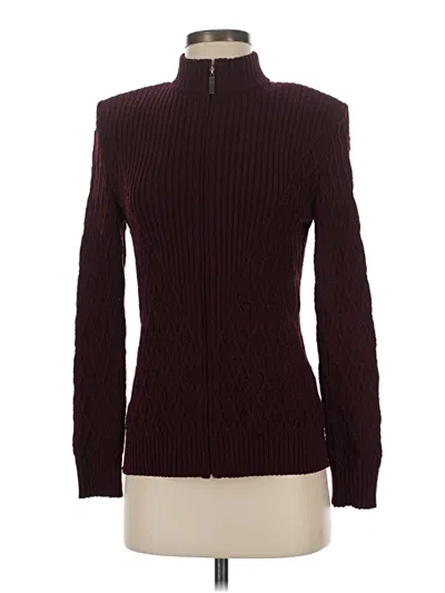 Pre-owned St John Turtleneck Sweater In Burgundy