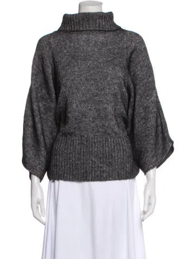 Pre-owned St John Turtleneck Sweater In Gray