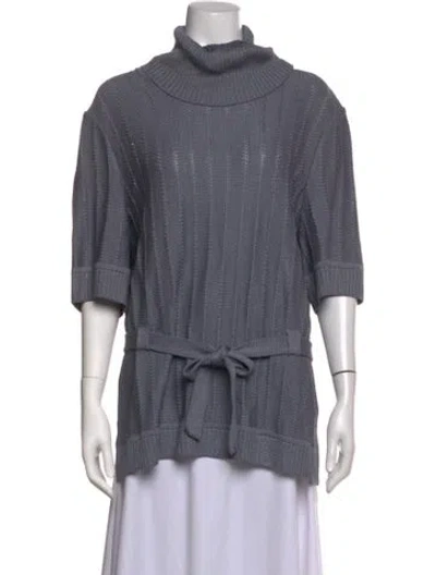 Pre-owned St John Turtleneck Sweater In Grey