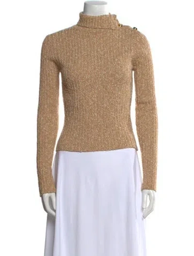 Pre-owned St John Turtleneck Sweater In Neutral