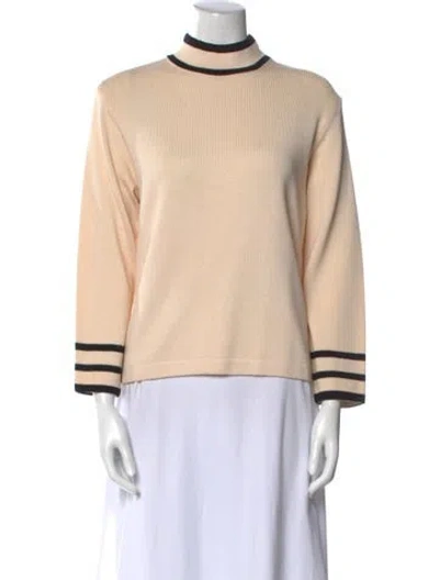 Pre-owned St John Turtleneck Sweater In Neutral