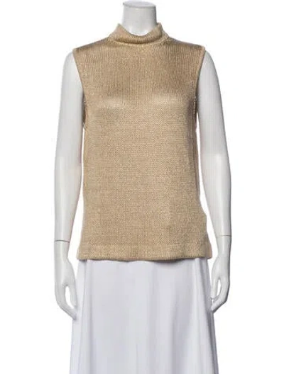 Pre-owned St John Turtleneck Sweater In Neutral