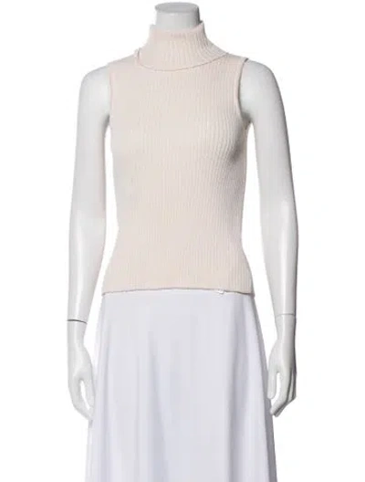 Pre-owned St John Turtleneck Sweater In Neutrals