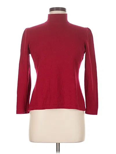 Pre-owned St John Turtleneck Sweater In Red