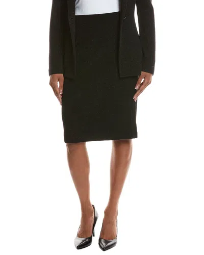St John St. John Tuxedo Stripe Pencil Skirt In Black
