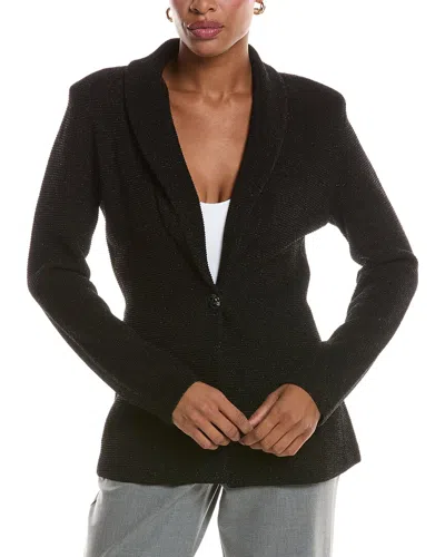 St John St. John Tuxedo Textured Jacket In Black