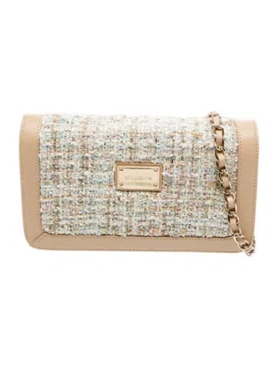 Pre-owned St John Tweed Clutch In Neutral