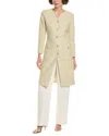 St John Tweed Coat In Neutral