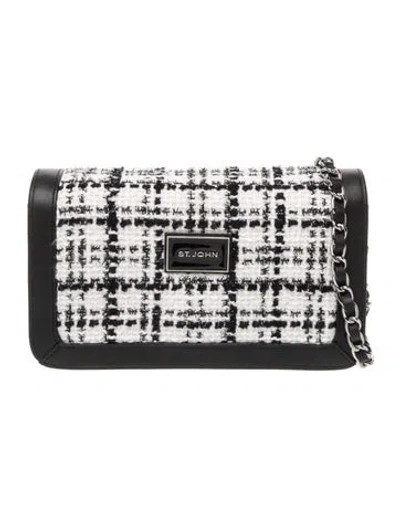 Pre-owned St John Tweed Crossbody Bag In Multi