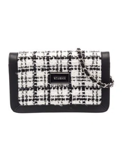 Pre-owned St John Tweed Crossbody Bag In Multicolor