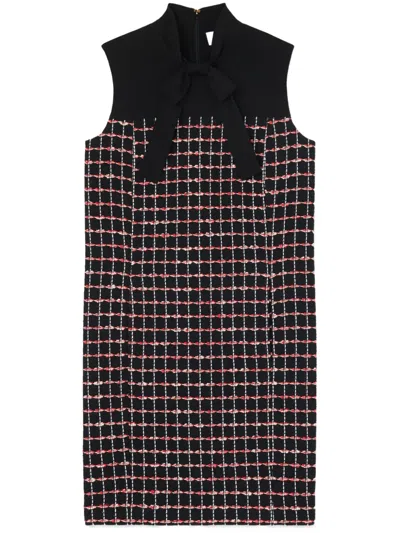 St John Windowpane Tweed Dress In Bhrp
