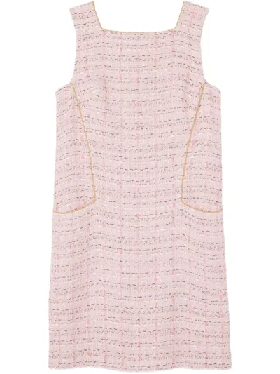 St John St. John Collection Metallic Tweed Shift Dress In Cirl