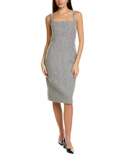 St John St. John Tweed Dress In Silver