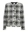 St John St. John Collection Metallic Wool Blend Tweed Jacket In Multi
