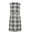 St John Eyelash Plaid Tweed Dress In Multi