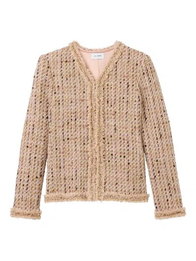 ST JOHN TWEED FRINGED JACKET