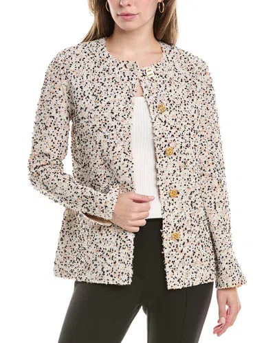 St John Tweed Jacket In Beige