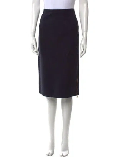 Pre-owned St John Tweed Knee-length Skirt In Blue