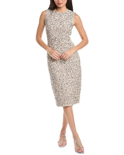 St John St. John Tweed Midi Dress In Bigm-beige Multi