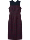 St John St. John Collection Colorblock Tweed Sheath Dress In Multi