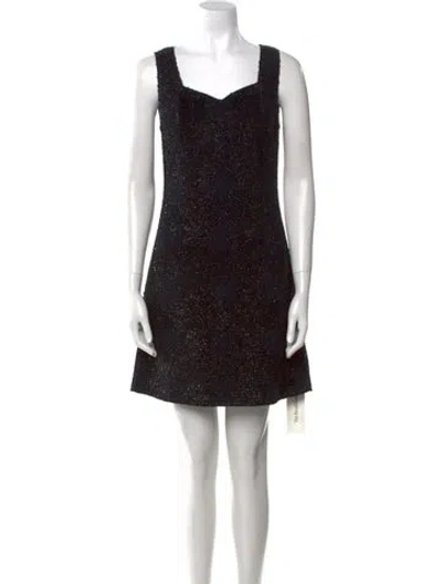 Pre-owned St John Tweed Mini Dress In Multi