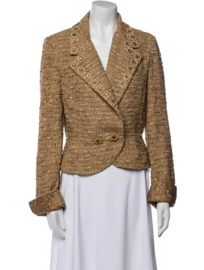 Pre-owned St John Tweed Pattern Blazer