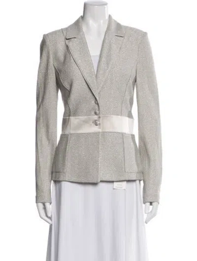 Pre-owned St John Tweed Pattern Blazer