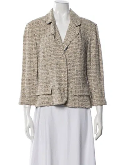 Pre-owned St John Tweed Pattern Blazer