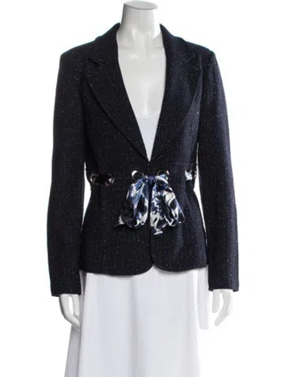 Pre-owned St John Tweed Pattern Blazer