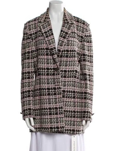 Pre-owned St John Tweed Pattern Blazer In Multi