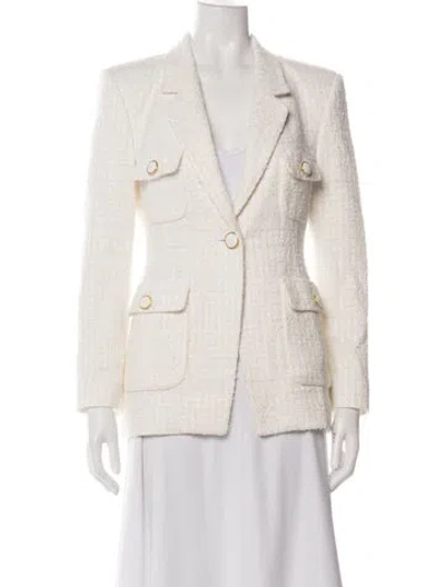 Pre-owned St John Tweed Pattern Blazer In Multi
