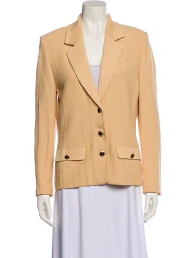 Pre-owned St John Tweed Pattern Blazer In Neutral