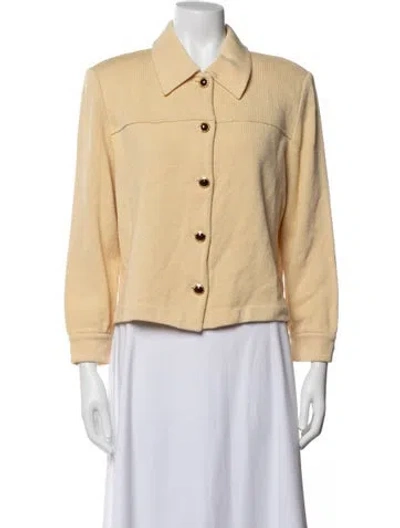 Pre-owned St John Tweed Pattern Blazer In Neutrals