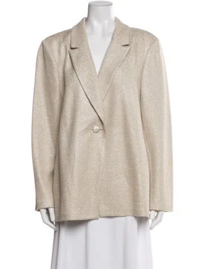 Pre-owned St John Tweed Pattern Blazer W/ Tags