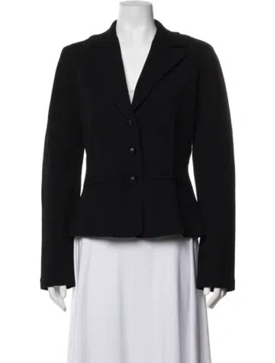 Pre-owned St John Tweed Pattern Blazer W/ Tags In Black