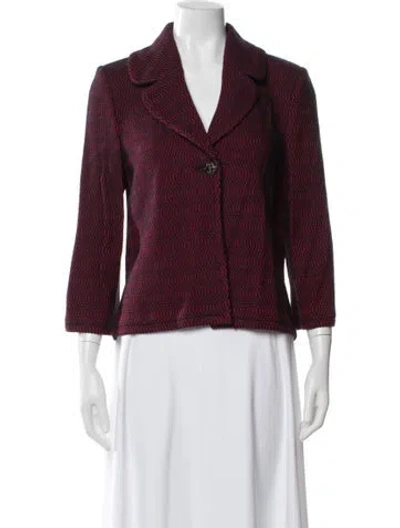 Pre-owned St John Tweed Pattern Blazer W/ Tags In Multi